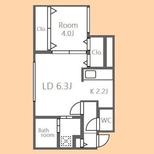 ラフォルテ桑園【4階】の間取り