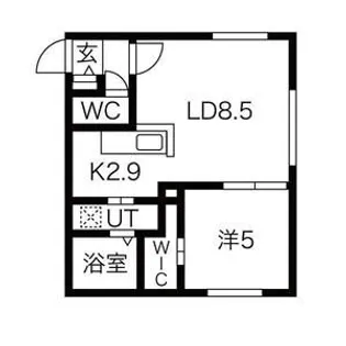 コローレ月寒東【4階】の間取り
