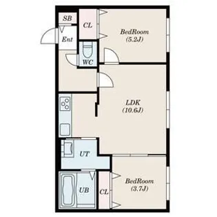 HALENIX札幌医大前【4階】の間取り