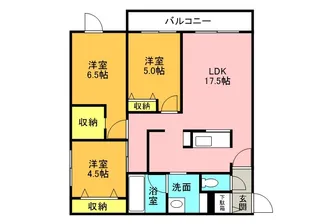 北海道札幌市中央区南十条西16丁目【マンション】の間取り