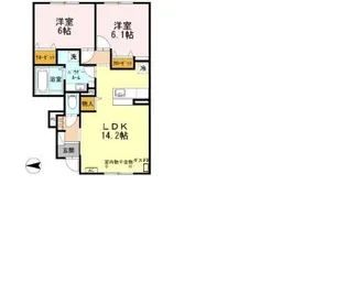 DーROOM発寒【1階】の間取り