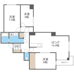 裏参道パークマンション【1104号室】の間取り
