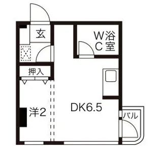 中島公園マンション【202号室】の間取り