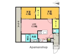 ブランシャールALAIN幌平橋【1階】の間取り