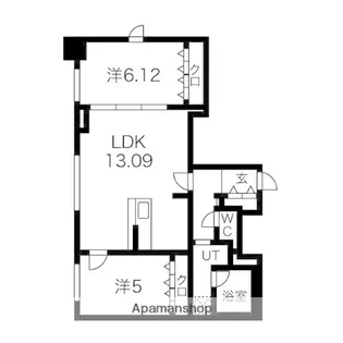 北海道札幌市中央区大通西27丁目【マンション】の間取り