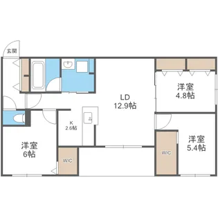 GARBO月寒【1階】の間取り