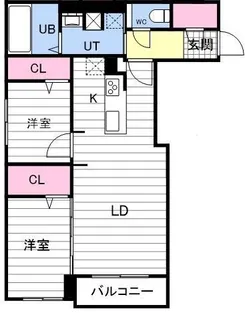 CARRERA平岸2ND【203号室】の間取り