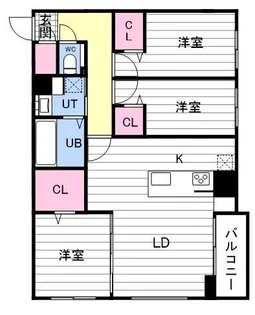 CARRERA平岸2ND【301号室】の間取り