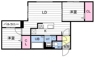 CARRERA平岸2ND【305号室】の間取り