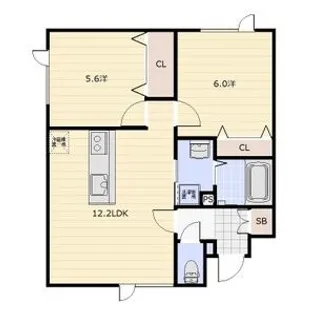 EIE月寒西【4階】の間取り