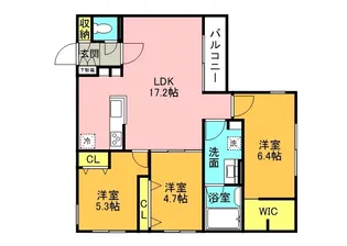 HIGH RESIDENCE YAMAHANA【3階】の間取り