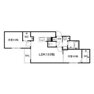 ブランシャール宮の森DX【202号室】の間取り