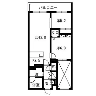PRIME COURT LA FORET 平岸(プライムコートラ【3階】の間取り