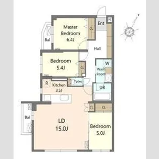 S-RESIDENCE南円山blaze【1階】の間取り