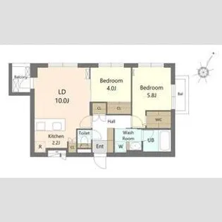 SーRESIDENCE南円山BLAZE【402号室】の間取り