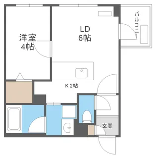 SーRESIDENCE南円山BLAZE【1階】の間取り