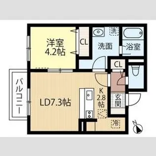 ブリーゼ中の島【3階】の間取り