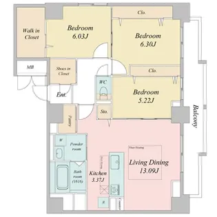 SーRESIDENCE大通公園ADMIRIO【10階】の間取り