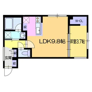 エンノレジデンスS8【4階】の間取り