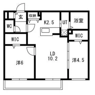 RITZ GRANDE 八軒【210号室】の間取り