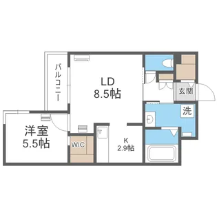 北海道札幌市豊平区月寒東一条15丁目【マンション】の間取り
