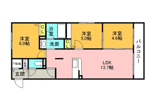 公園通ハイム【0201号室】の間取り