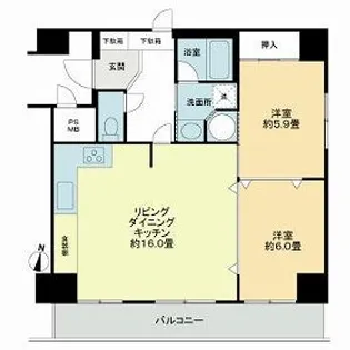 ライオンズマンション第8大通【0805号室】の間取り