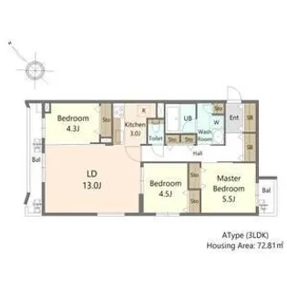 SーRESIDENCE東札幌BLING【301号室】の間取り