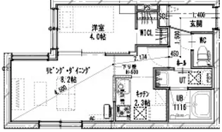 仮)菊水4ー2MS【302号室】の間取り