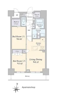 ジュノール札幌植物園【0303号室】の間取り