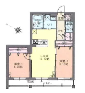 クレアシオン桑園ANNEX【0103号室】の間取り