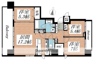 円山ザ・レジデンス【5階】の間取り