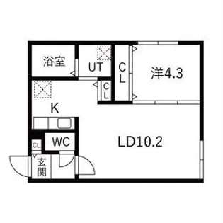 HERO YAMAHANA1【2階】の間取り