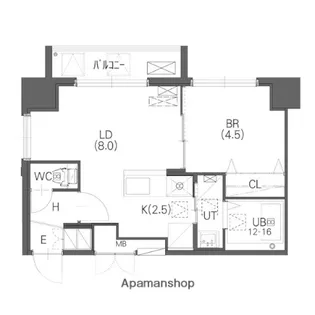 リシェス桑園【8階】の間取り