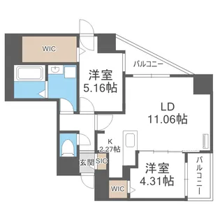 WELLZ N5(ウェルズN5)【10階】の間取り