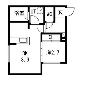 仮)二十四軒4ー4AP【3階】の間取り