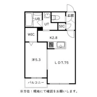 CITY SQUARE菊水(シティスクエア菊水)【0402号室】の間取り