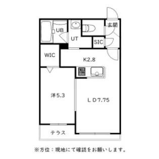 CITY SQUARE菊水(シティスクエア菊水)【0102号室】の間取り