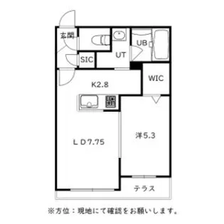 SHU RESIDENCE菊水【0105号室】の間取り