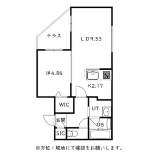 SHU RESIDENCE菊水【0103号室】の間取り
