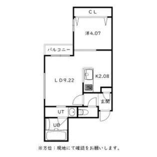 SHU RESIDENCE菊水【0301号室】の間取り