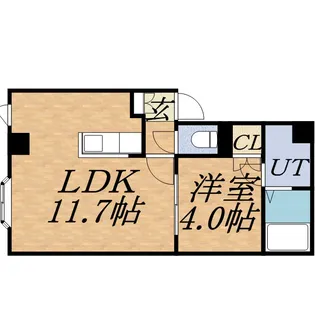 ルミエール大通【4階】の間取り