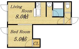 KIRAMECK円山東【105号室】の間取り