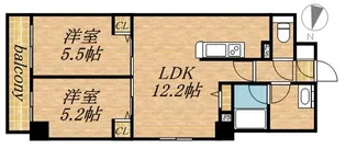 ビッグパレス南6条【6階】の間取り