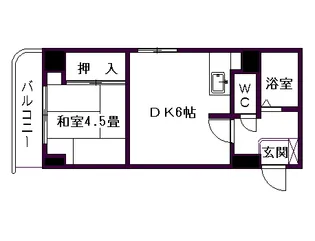 グランビュー中島公園【00305号室】の間取り