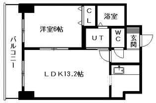 サンクルミエール大通南【402号室】の間取り