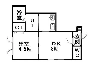 グランヒル山鼻【105号室】の間取り