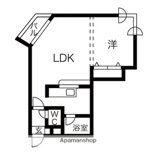 1LDKの間取り画像
