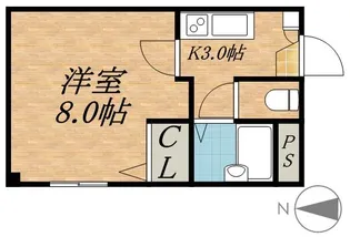 クゥーネルS【201号室】の間取り
