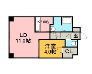 ノール山鼻【602号室】の間取り